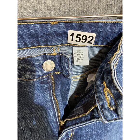 HM Size 10 Women Jeans Vintage Slim High Waist Blue Denim - Picture 7 of 8